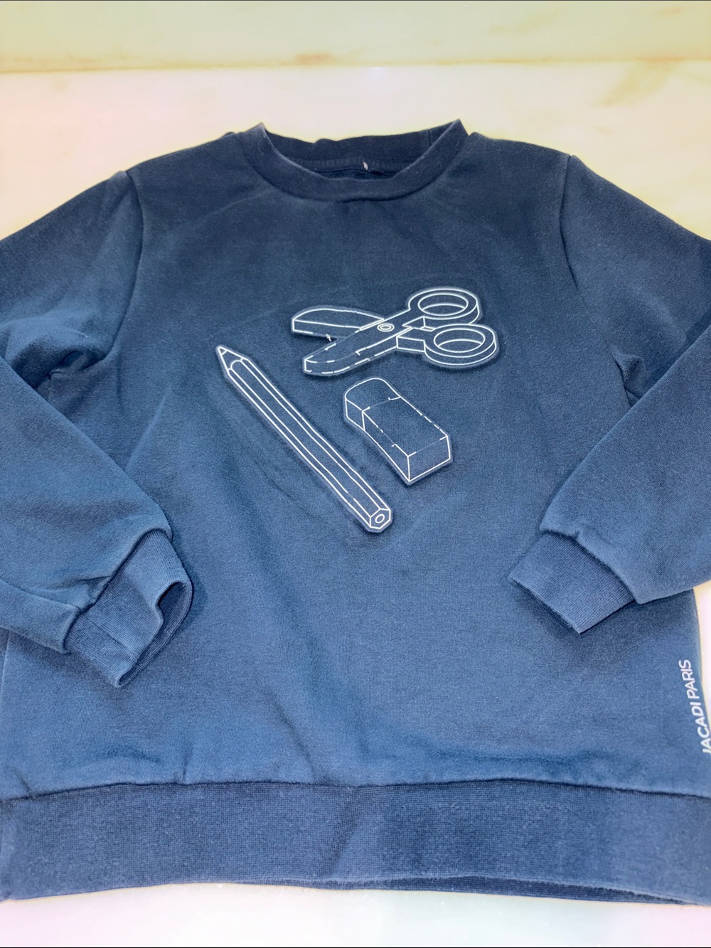 Jacadi Boys' Navy Graphic Crewneck Sweatshirt